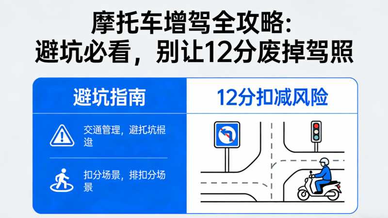 摩托车增驾全攻略:避坑必看,别让 12 分废掉驾照