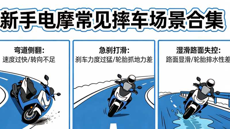 新手骑电摩必看！防摔实操技巧，避开90%摔车坑